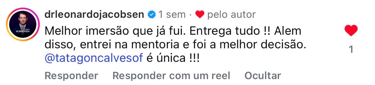 Dr. Leonardo Jacobsen: melhor imersão que já fui